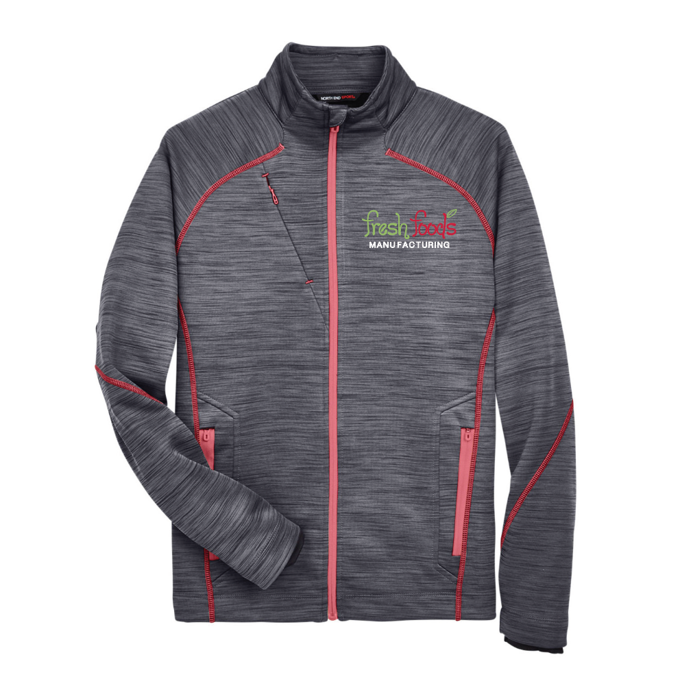 Fresh Foods Embroidered Carbon/Olympic Red Full Zip