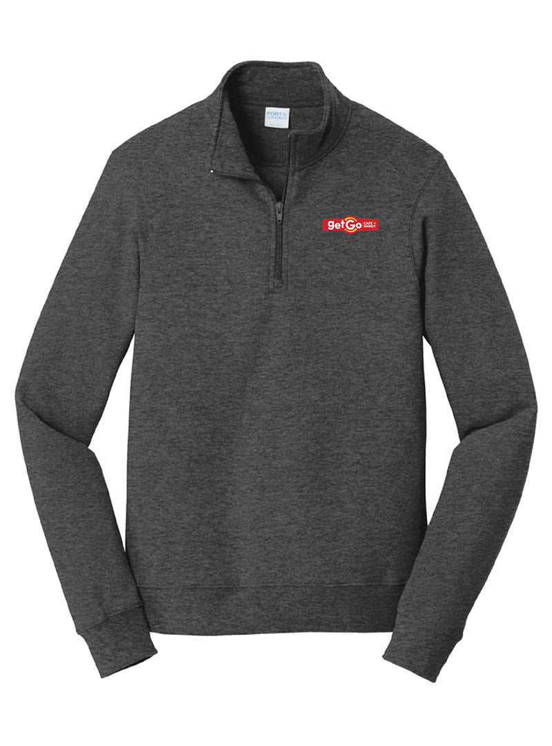 GetGo Embroidered Dark Grey Heather Quarter Zip