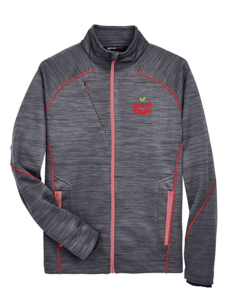 *UNIFORM APPROVED* Giant Eagle Embroidered Carbon/Olympic Red Full Zip