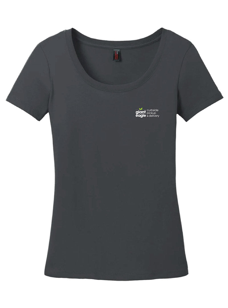 Curbside Embroidered Charcoal Women's Short Sleeve Tee