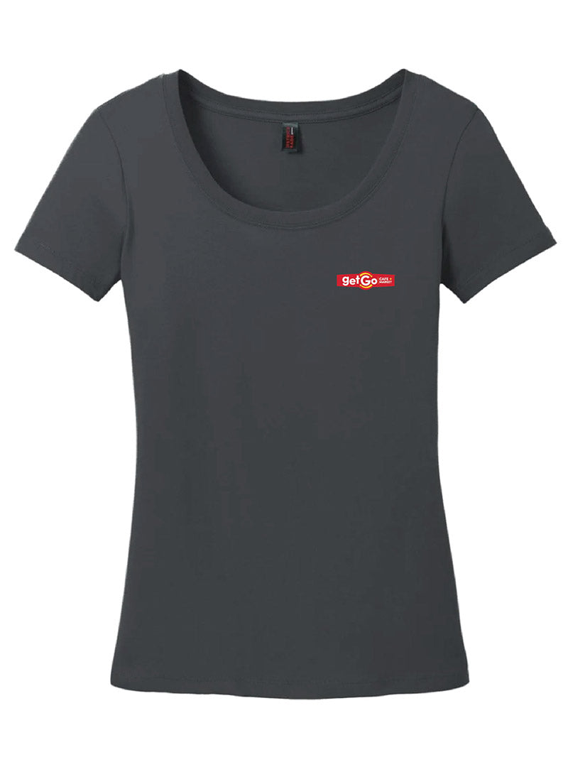 GetGo Embroidered Charcoal Women's Short Sleeve Tee