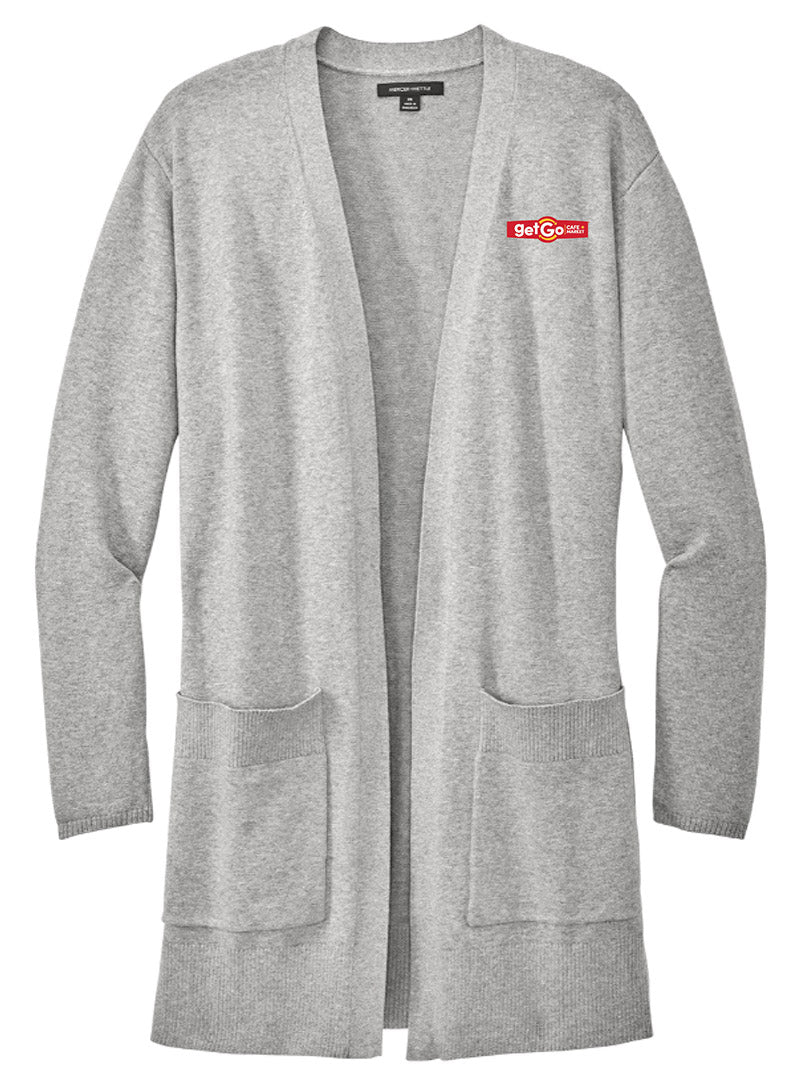 GetGo Embroidered Grey Heather Cardigan