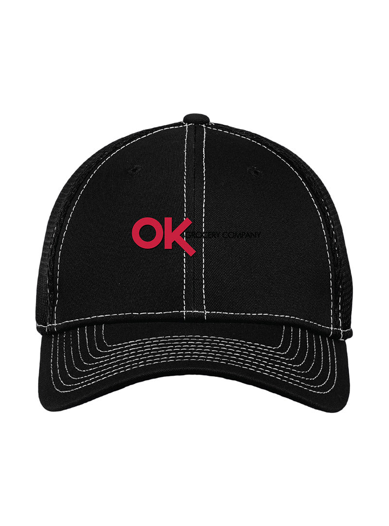 OK Grocery Embroidered Black/White Hat
