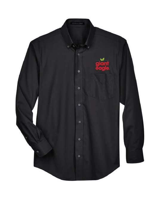 Giant Eagle Embroidered Women's Black Button Down