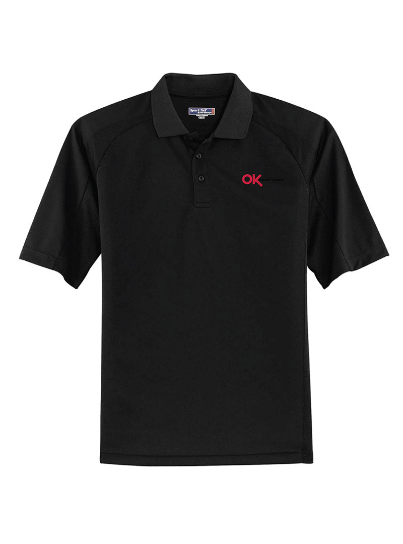 Embroidered OK Grocery Black Polo