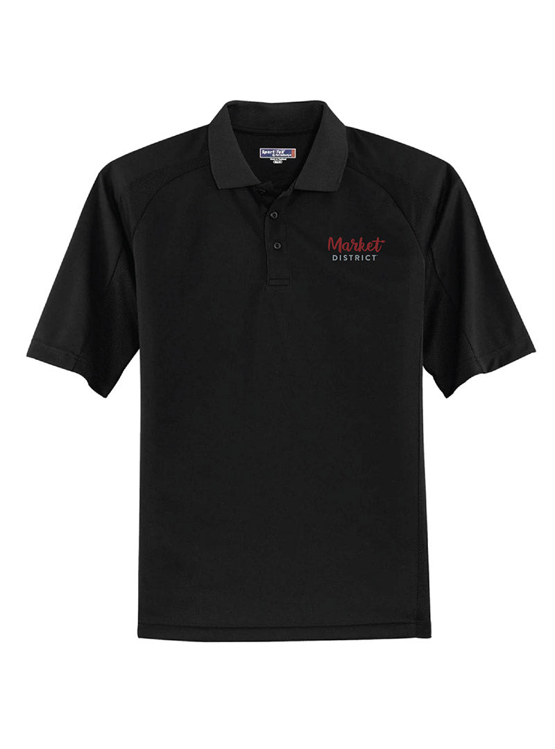 Embroidered Market District Black Polo