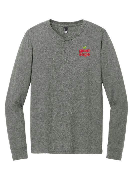 Embroidered Giant Eagle Charcoal Henley