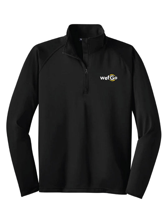 WetGo Embroidered Black Quarter Zip