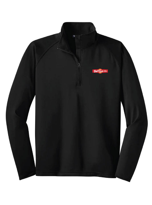 GetGo Embroidered Black Quarter Zip