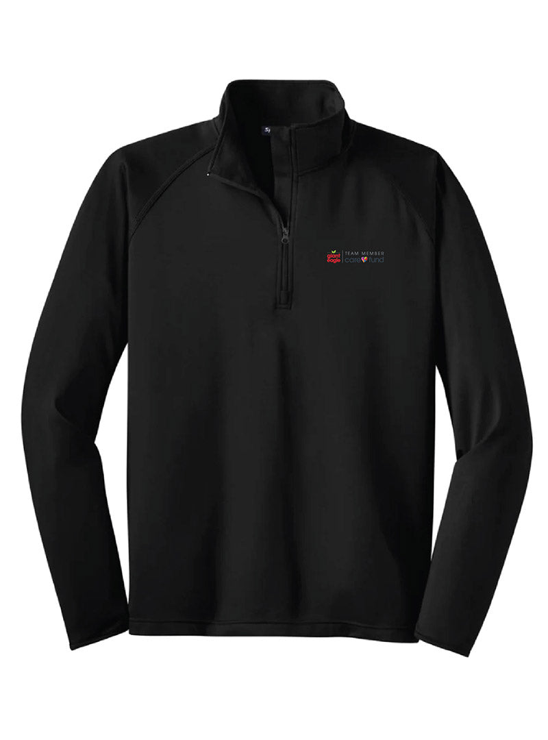 Care Fund Embroidered Black Quarter Zip