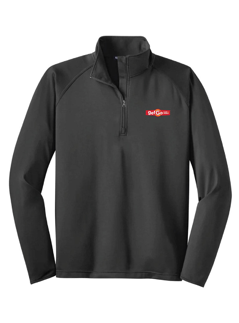 GetGo Embroidered Charcoal Grey Quarter Zip