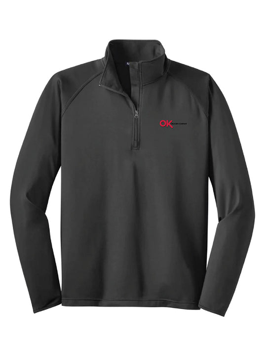 OK Grocery Embroidered Sport Grey Quarter Zip