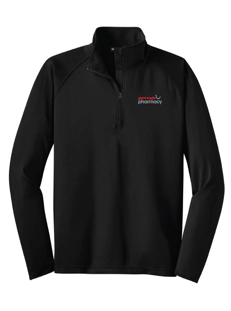 Pharmacy Embroidered Black Tall Quarter Zip