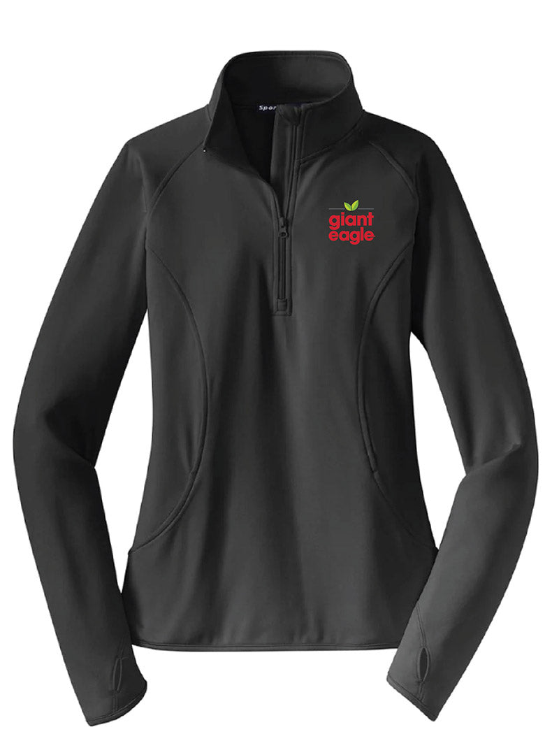 Giant Eagle Embroidered Charcoal Grey Heather Women's Quarter Zip