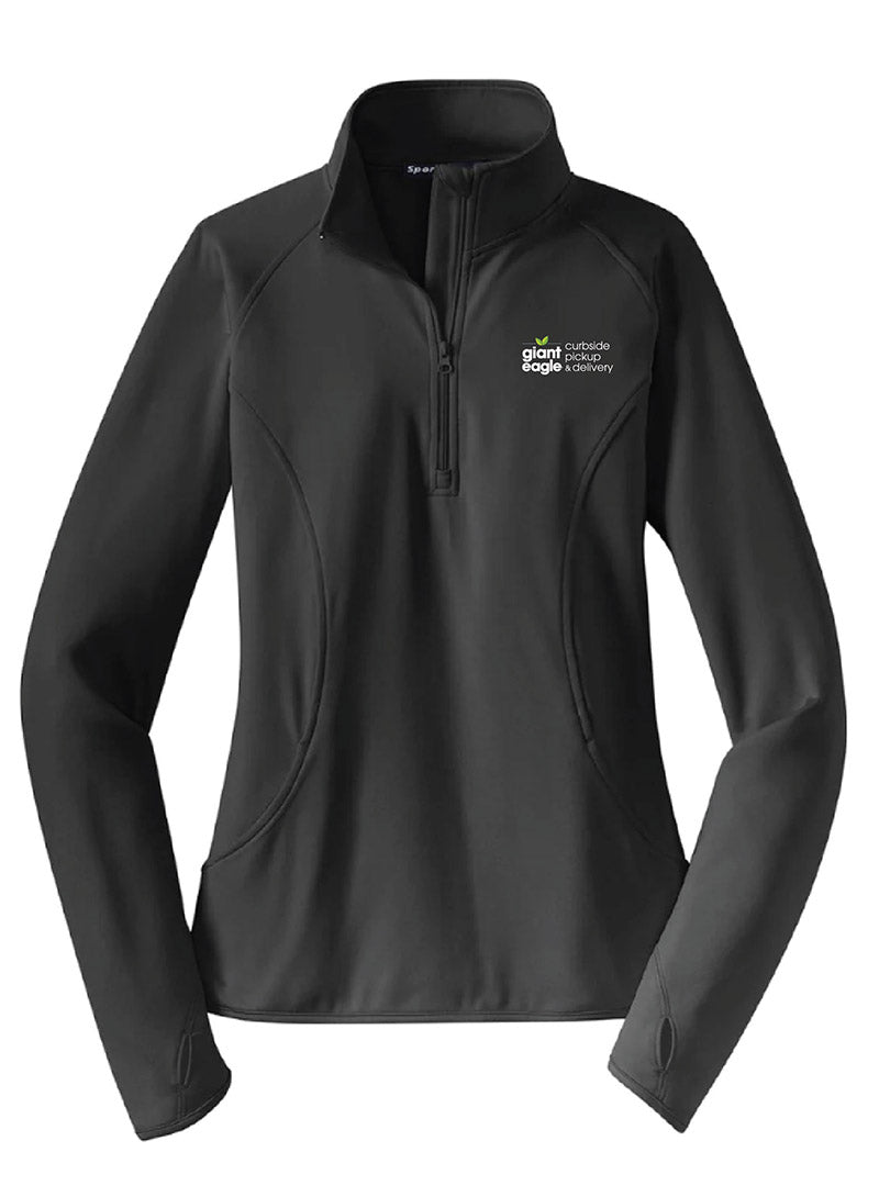 Curbside Embroidered Charcoal Grey Heather Women's Quarter Zip