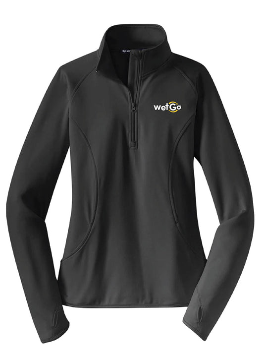 WetGo Embroidered Charcoal Grey Heather Women's Quarter Zip