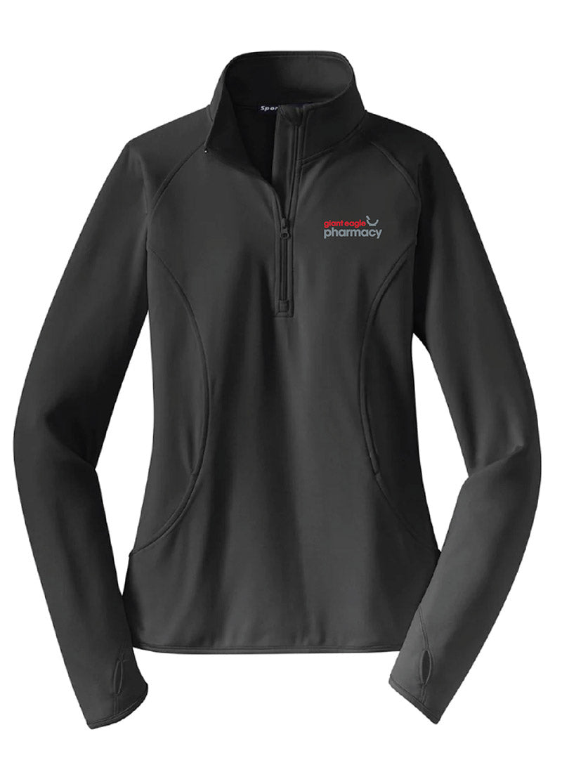 Pharmacy Embroidered Charcoal Grey Heather Women's Quarter Zip