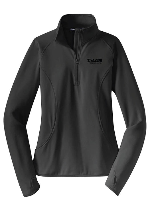 Talon Embroidered Charcoal Grey Heather Women's Quarter Zip