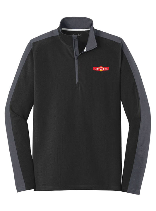 GetGo Embroidered Black/Iron Grey Quarter Zip