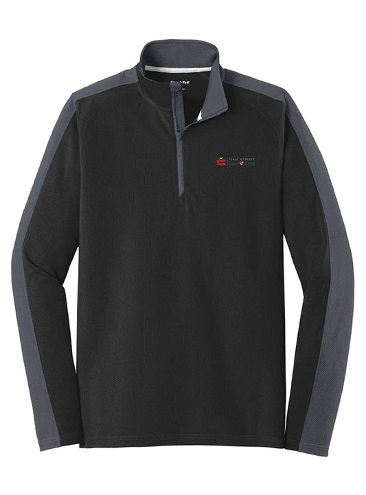 Care Fund Embroidered Black/Iron Grey Quarter Zip