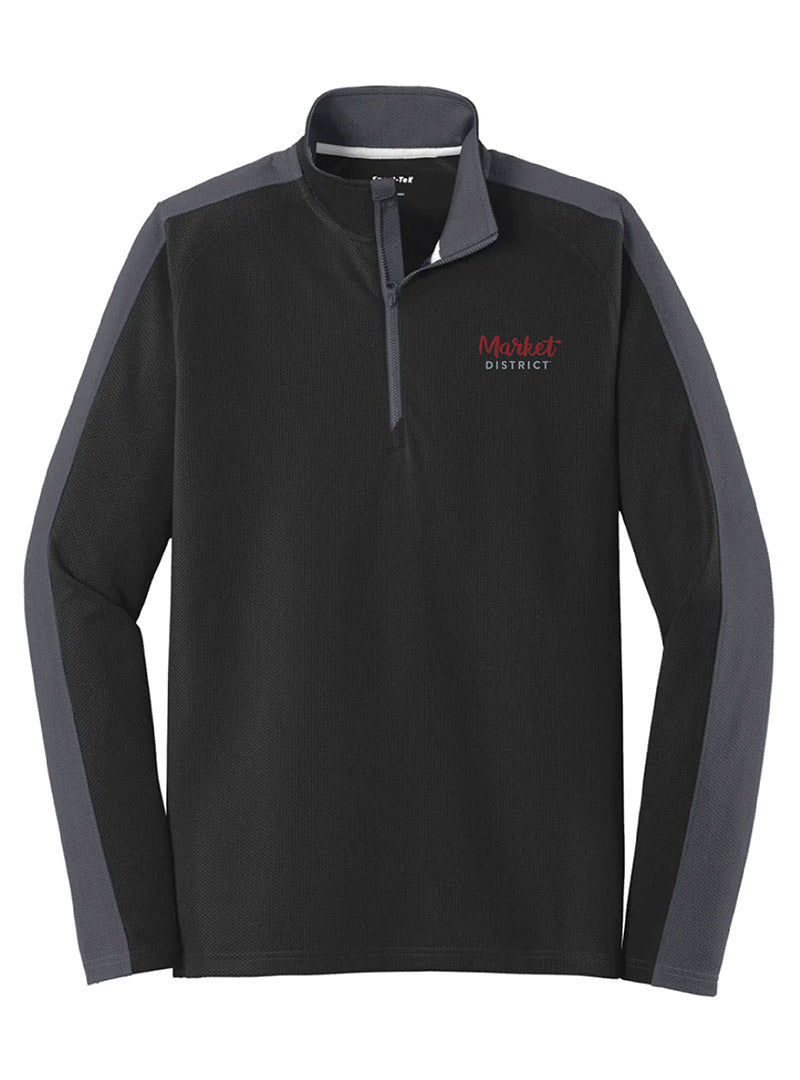 Market District Embroidered Black/Iron Grey Quarter Zip