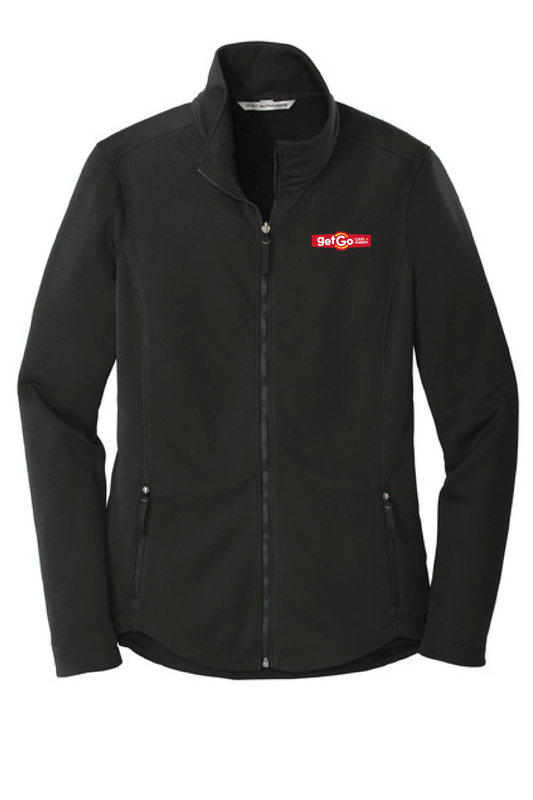 GetGo Embroidered Deep Black Women's Full Zip