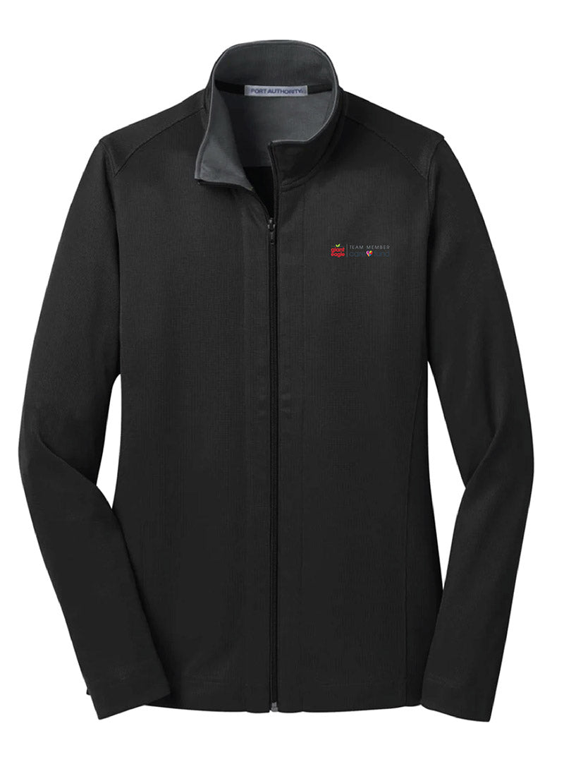 Care Fund Embroidered Black/Iron Grey Women's Full Zip