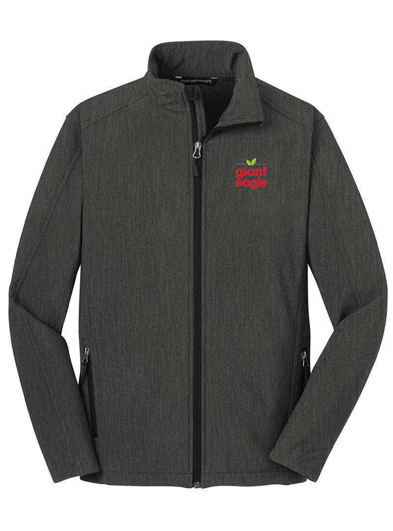 Giant Eagle Embroidered Black Charcoal Heather Full Zip