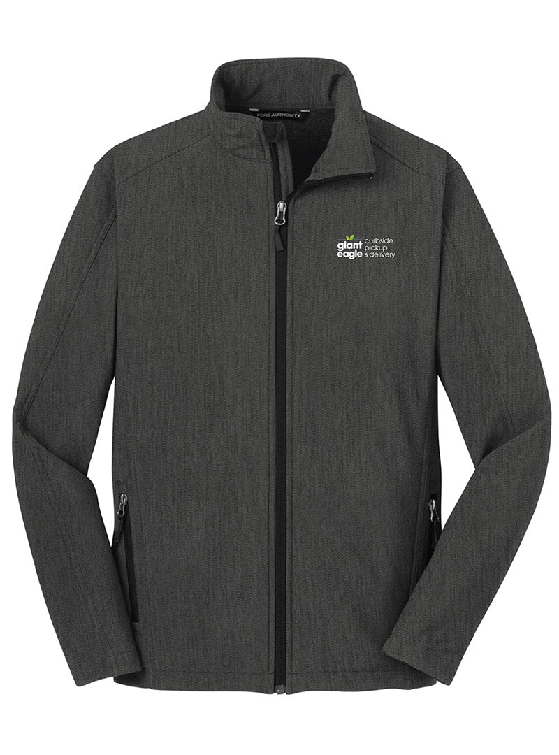 Curbside Embroidered Black Charcoal Heather Full Zip