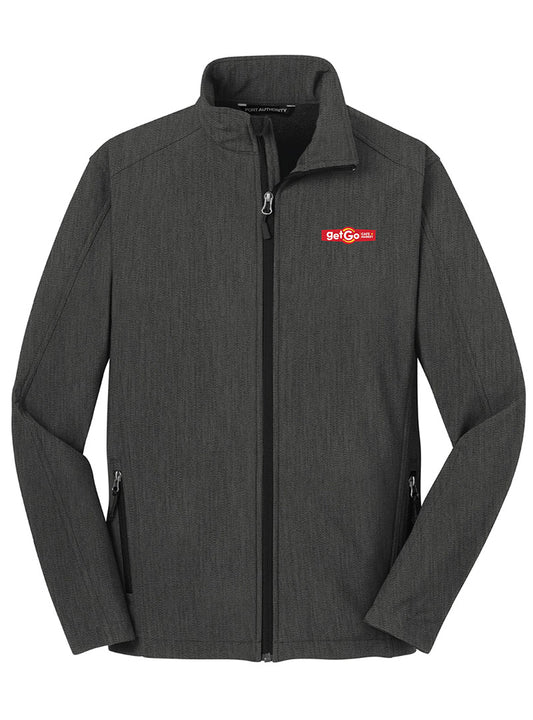 GetGo Embroidered Black Charcoal Heather Full Zip