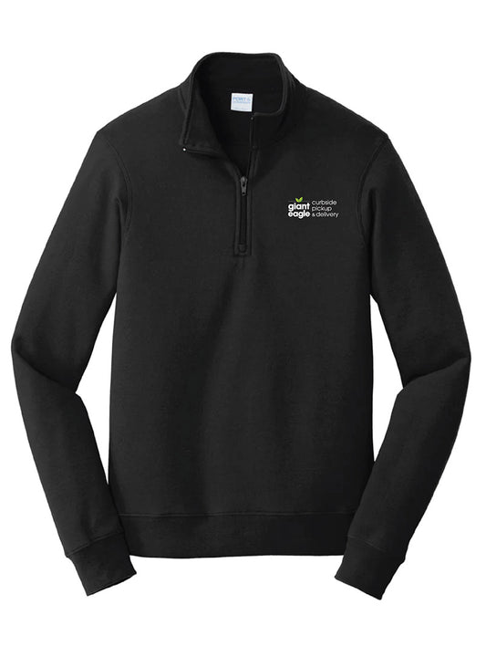 Curbside Embroidered Jet Black Quarter Zip