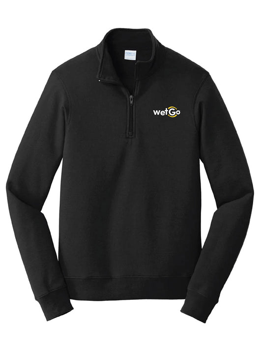 WetGo Embroidered Jet Black Quarter Zip