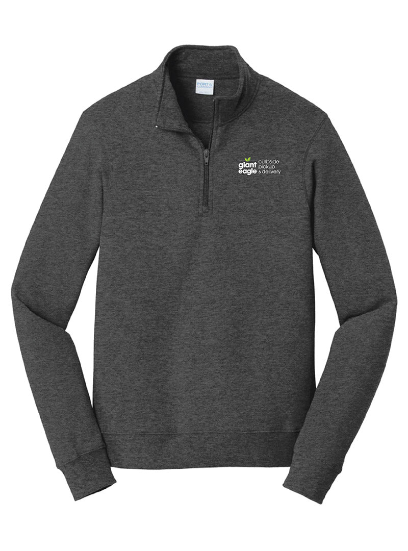 Curbside Embroidered Dark Grey Heather Quarter Zip