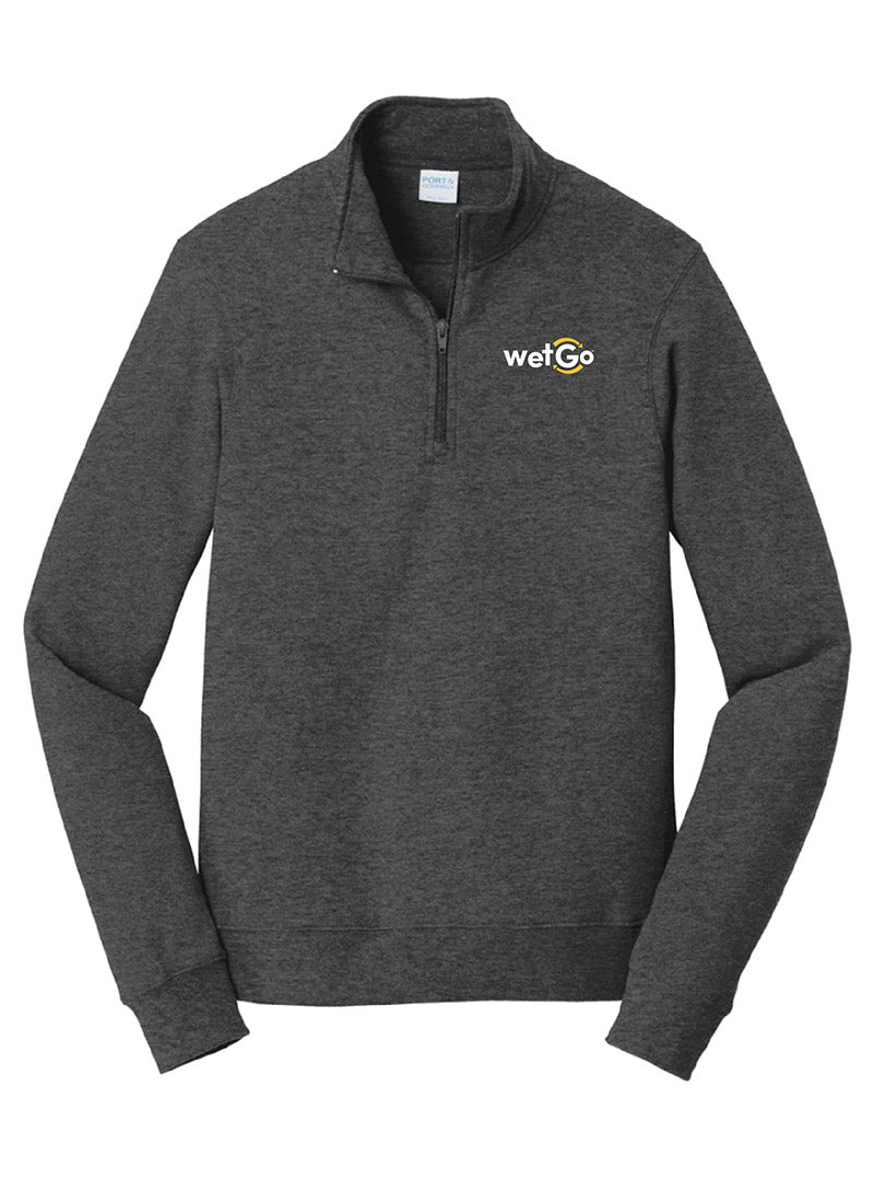 WetGo Embroidered Dark Grey Heather Quarter Zip