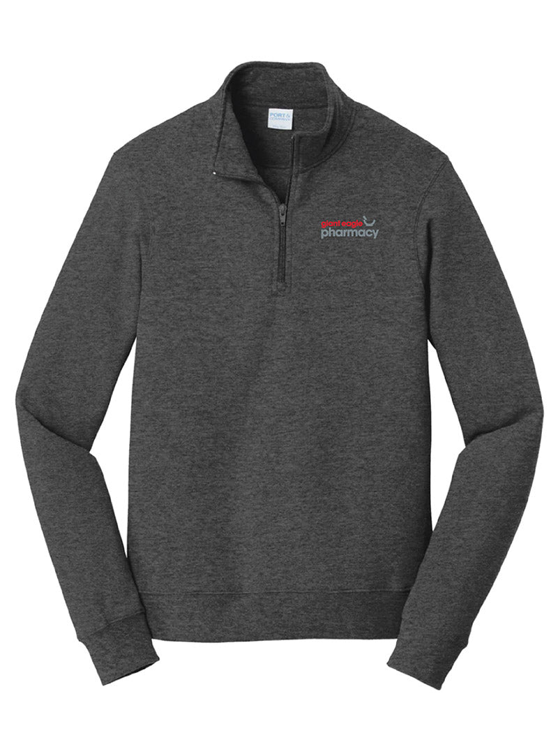 Pharmacy Embroidered Dark Grey Heather Quarter Zip