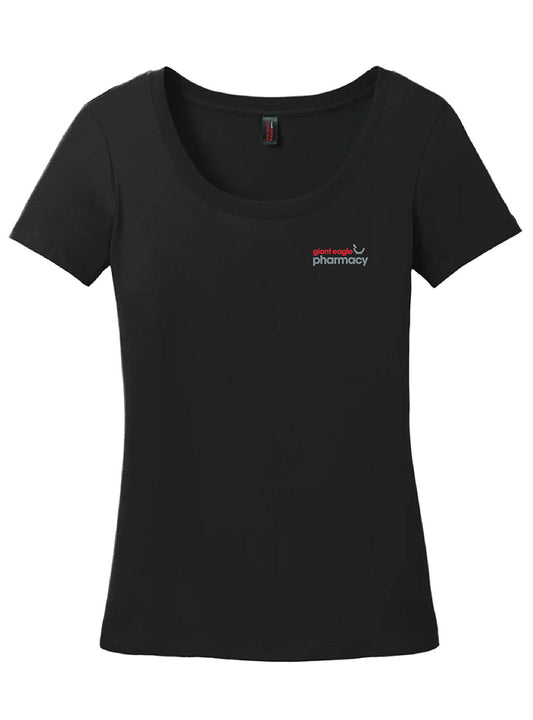 Pharmacy Embroidered Jet Black Women's Short Sleeve Tee