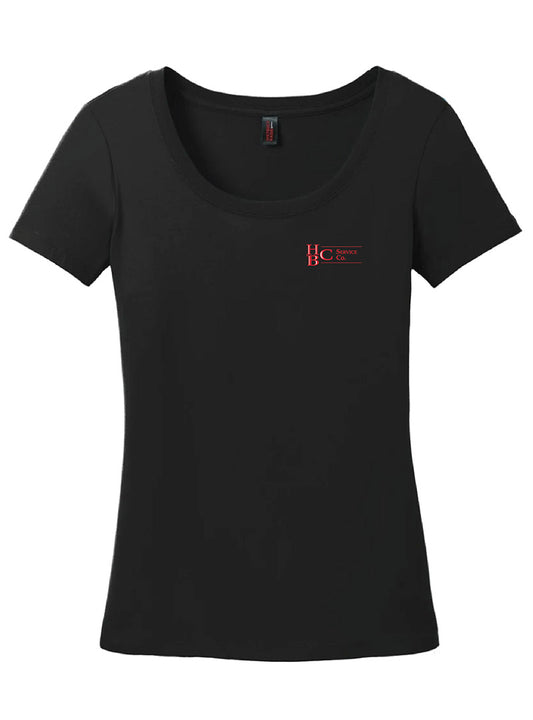 HBC Embroidered Jet Black Women's Short Sleeve Tee