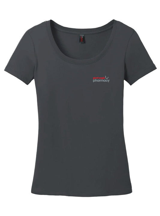 Pharmacy Embroidered Charcoal Women's Short Sleeve Tee