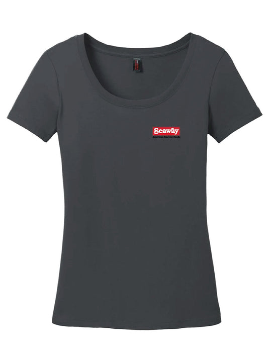 Seaway Embroidered Charcoal Women's Short Sleeve Tee