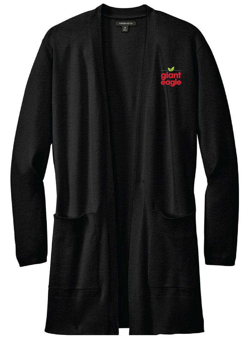 Giant Eagle Embroidered Deep Black Cardigan