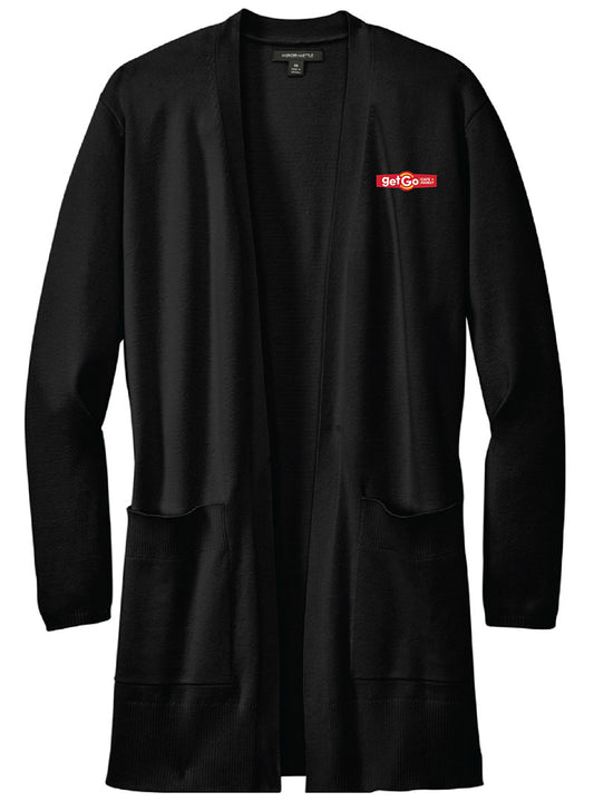 GetGo Embroidered Deep Black Cardigan