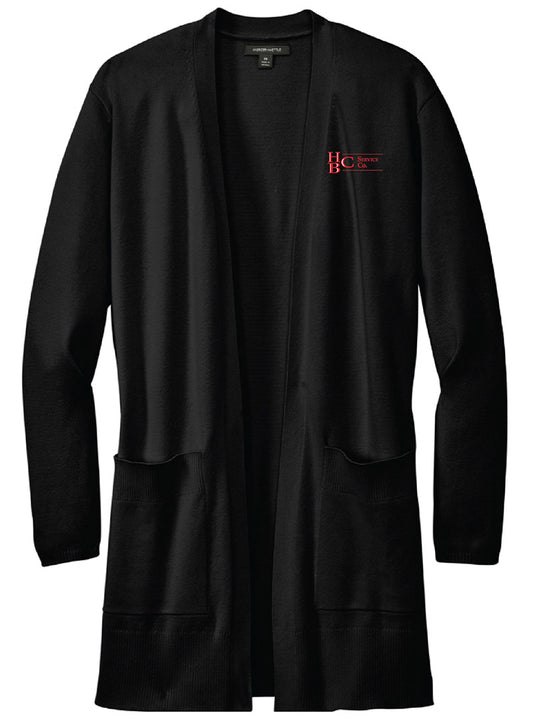 HBC Embroidered Deep Black Cardigan