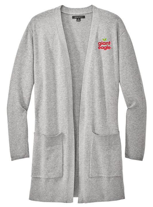 Giant Eagle Embroidered Grey Heather Cardigan