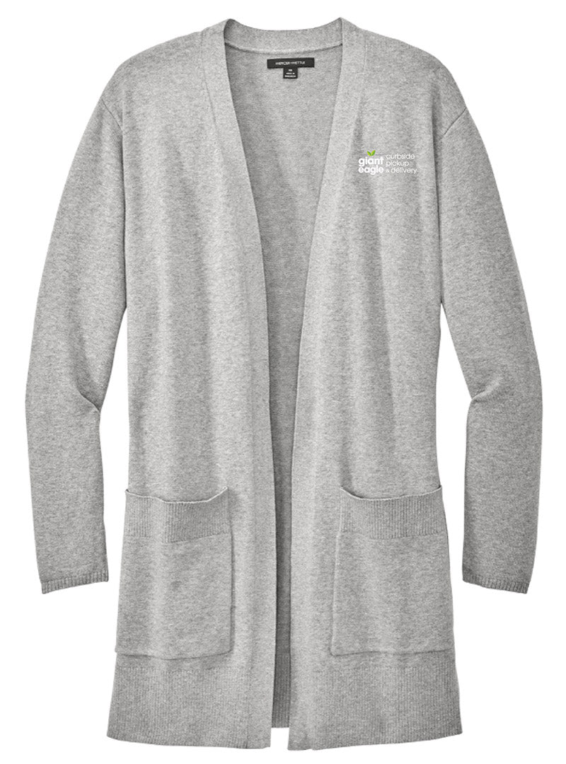 Curbside Embroidered Grey Heather Cardigan