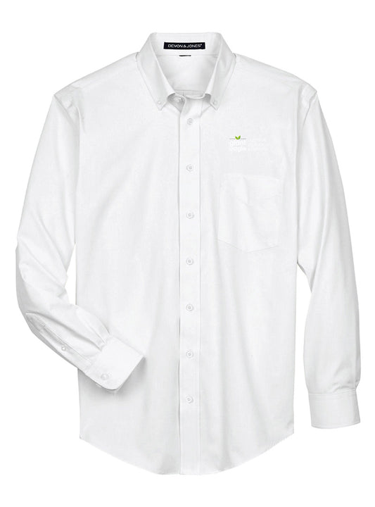 Curbside Embroidered White Button Down