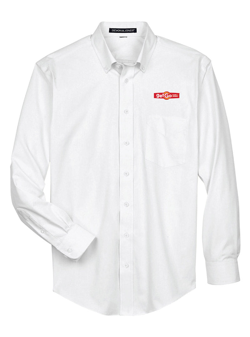 GetGo Embroidered White Button Down