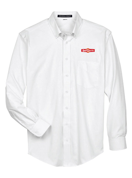 GetGo Embroidered White Button Down