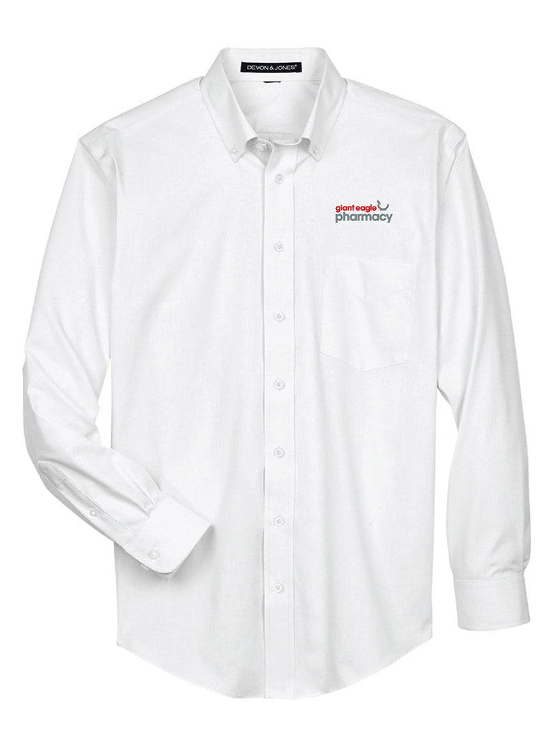 Pharmacy Embroidered White Button Down