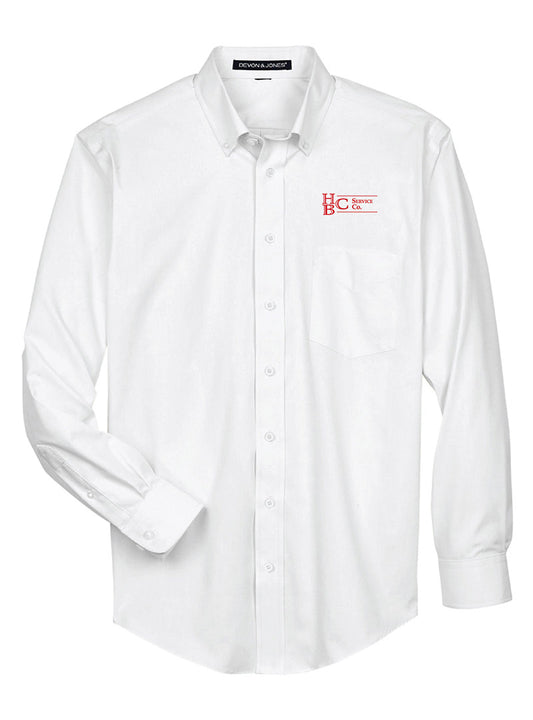 HBC Embroidered White Button Down