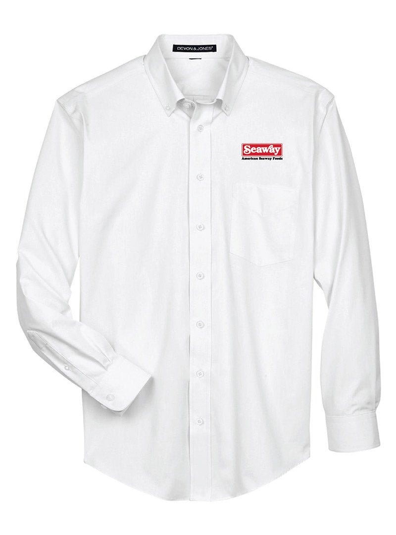 Seaway Embroidered White Button Down